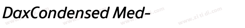 DaxCondensed Med字体转换